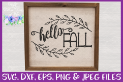 Hello Fall SVG Farmhouse Sign SVG Product Image 2