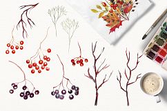 Woodland Fall Watercolor Clipart Product Image 2
