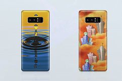 Samsung Galaxy Note 8 3d Case Mockup Back View Product Image 4