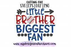 Baseball Brother SVG | Little Brother SVG | Baseball SVG | Silhouette | Cricut | PNG EPS DXF Product Image 2