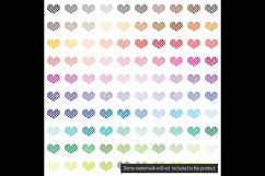100 Gingham Heart Frames, Planner Wedding Scrapbook Product Image 5