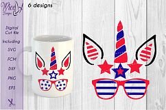 Unicorn , 4th of July unicorn svg, Independence day, Hipster unicorn Product Image 3