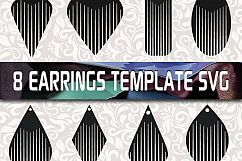 144 Earrings template SVG - Cut files - Leather earrings SVG Product Image 2