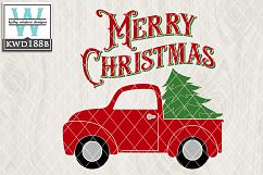 Christmas SVG - Christmas Vintage Truck KWD188B Product Image 1