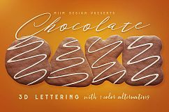 Chocolate Cake - 3D Lettering Product Image 1