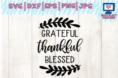 grateful thankful blessed SVG | Thanksgiving SVG Product Image 2