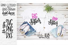 Big Sister and Little Sister SVG, Hand Lettered, Big Sister Product Image 1