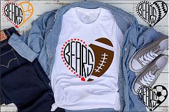Chicago Bears Sport Heart SVG School Spirit football 976s Product Image 1