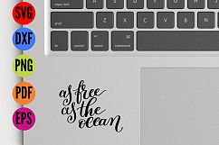 As Free as The Ocean SVG Quote Cutting File  Product Image 3