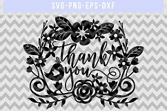 Thank you SVG Cut File, Wedding Paper Cutting, DXF EPS PNG Product Image 4