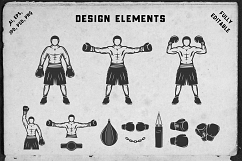 15 Vintage Boxing Emblems Product Image 6