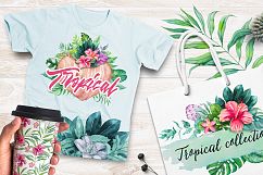 Tropical. Watercolor illustrations. Product Image 5