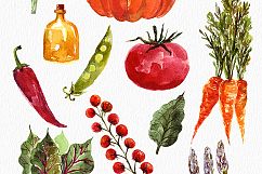Watercolor vegetables &amp; fruits Product Image 2