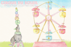Watercolor Circus Clipart Images by Whimseez Product Image 2