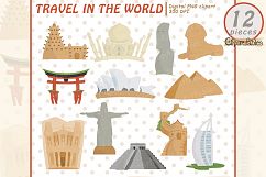 TRAVEL in the WORLD clipart, Seven wonders of the world Product Image 1
