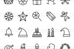 40 Christmas Line Icons Product Image 2