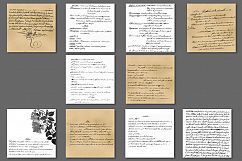 Old Handwriting Digital Paper Product Image 2