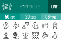 50 Soft Skills Line Icons Product Image 1