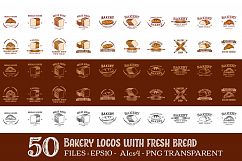 50 Bakery logos with fresh bread Product Image 2
