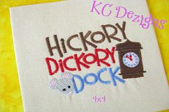 Hickory Dickory Dock Machine Embroidery Design Product Image 3