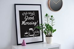Coffe clipart black and white Product Image 9