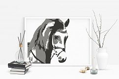 Hand drawn horse collection, vector Product Image 9