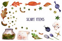 The Mad Halloween - Watercolor Clip Art Set Product Image 4