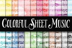 Colorful Sheet Music Digital Papers Product Image 1