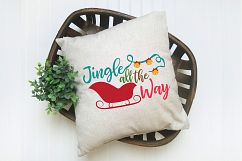 Jingle all the Way - Christmas SVG Cut File - DXF PNG EPS Product Image 6