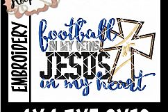 Football In My Veins Jesus In My Heart - Football Embroidery Product Image 2