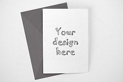Clean card mock up gray envelope PSD Product Image 1