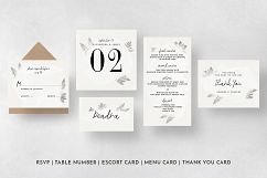 Watercolor Sprigs Wedding Invitation Suite Product Image 11
