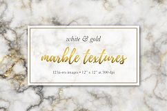 Marble Textures - White &amp; Gold Product Image 3