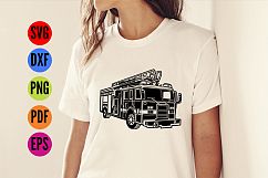 Fire Truck, Fire Engine SVG Cutting File  Product Image 2
