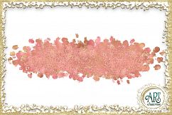 Brush Strokes in Blooming Dahlia - Pink Glitter - Digital Clipart 30 of beautiful PNG files Product Image 30
