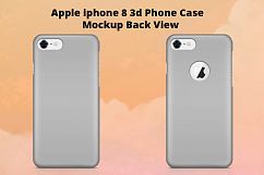 Apple iphone 8 3d case Mockup Back View Product Image 1