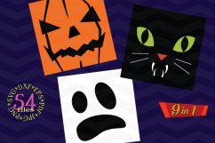 Halloween Monster Face svg - Halloween bundle Monster icons Product Image 3