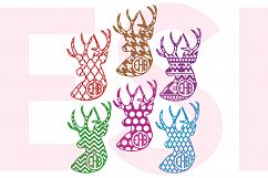 Patterned Deer Head Monogram Designs Product Image 1