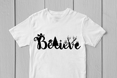 Believe - Christmas SVG EPS DXF PNG Cutting Files Product Image 2