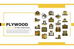 Plywood Production Landing Header Vector Product Image 1