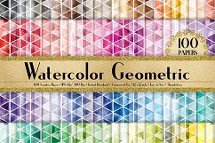 100 Seamless Watercolor Geometric Pattern Digital Papers Product Image 1