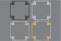 Silver &amp; Gold Square Fretwork Frames Product Image 4