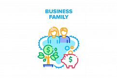 Business Family Vector Concept Color Illustration Product Image 1