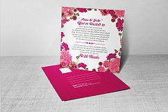 Floral Wedding Invitation Postcard Product Image 2