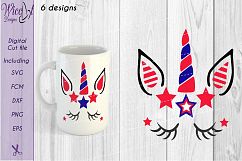 Unicorn , 4th of July unicorn svg, Independence day, Hipster unicorn Product Image 8