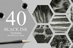 40 Black Ink Textures Product Image 1