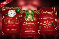 Christmas Party Flyer Template - vector Product Image 5