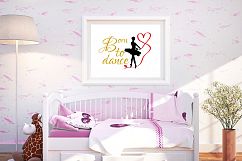 Printable Art Saying Born To Dance Ballet Ballerina Product Image 2