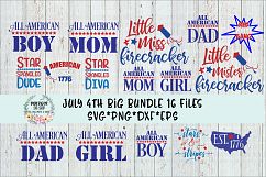 July 4th Big Bundle SVGPNGDXFEPS Digital Download Product Image 1