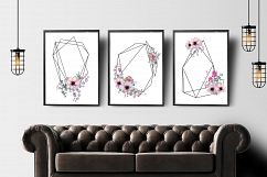 Geometric Floral Frames with peonies and anemonies Product Image 2